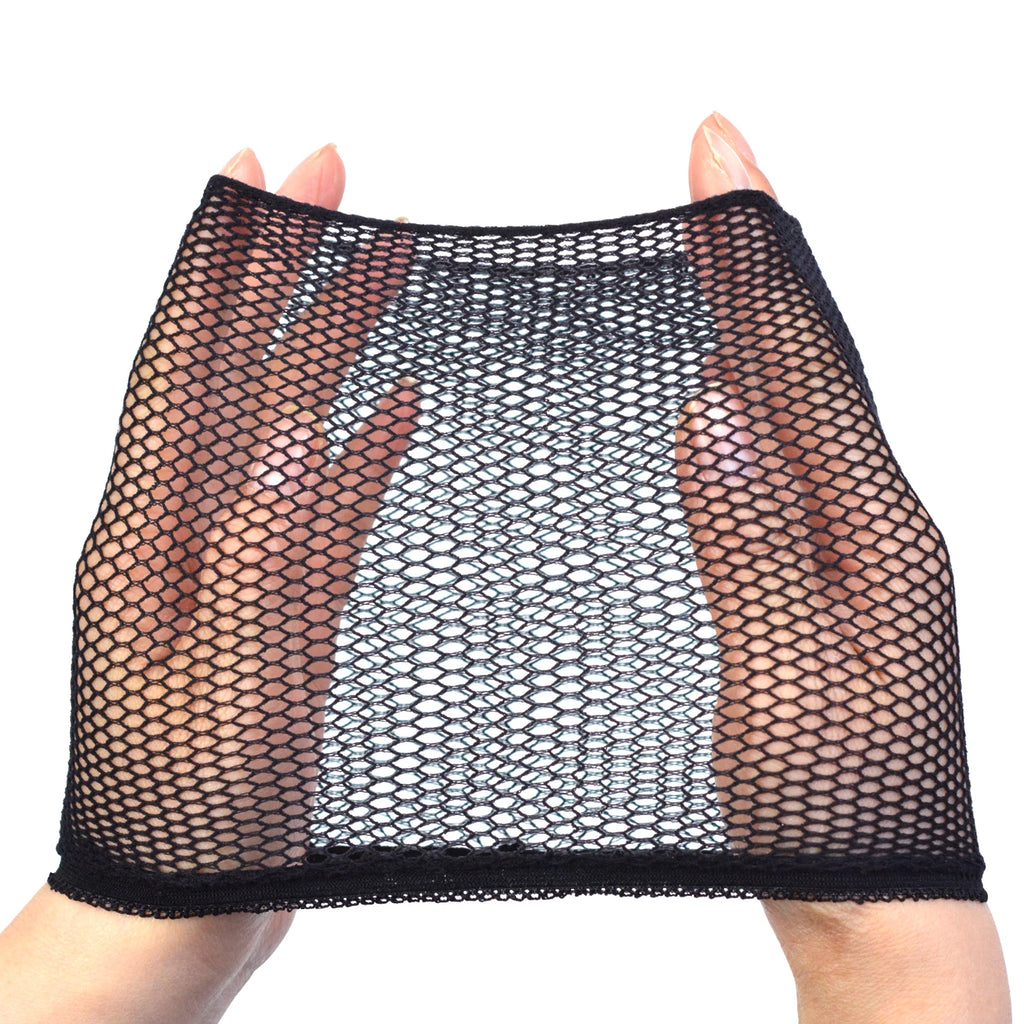2 Pieces Hair Nets Open Ended Wig Cap Mesh Stocking Cap Weaving Hairnet Wig Accessories for Women Hair Extension Tool